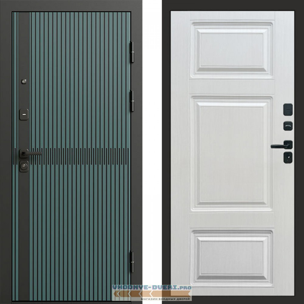 Дверь  Termo Door ГРАУНД Velutto Verde Бетон Лион Лиственница